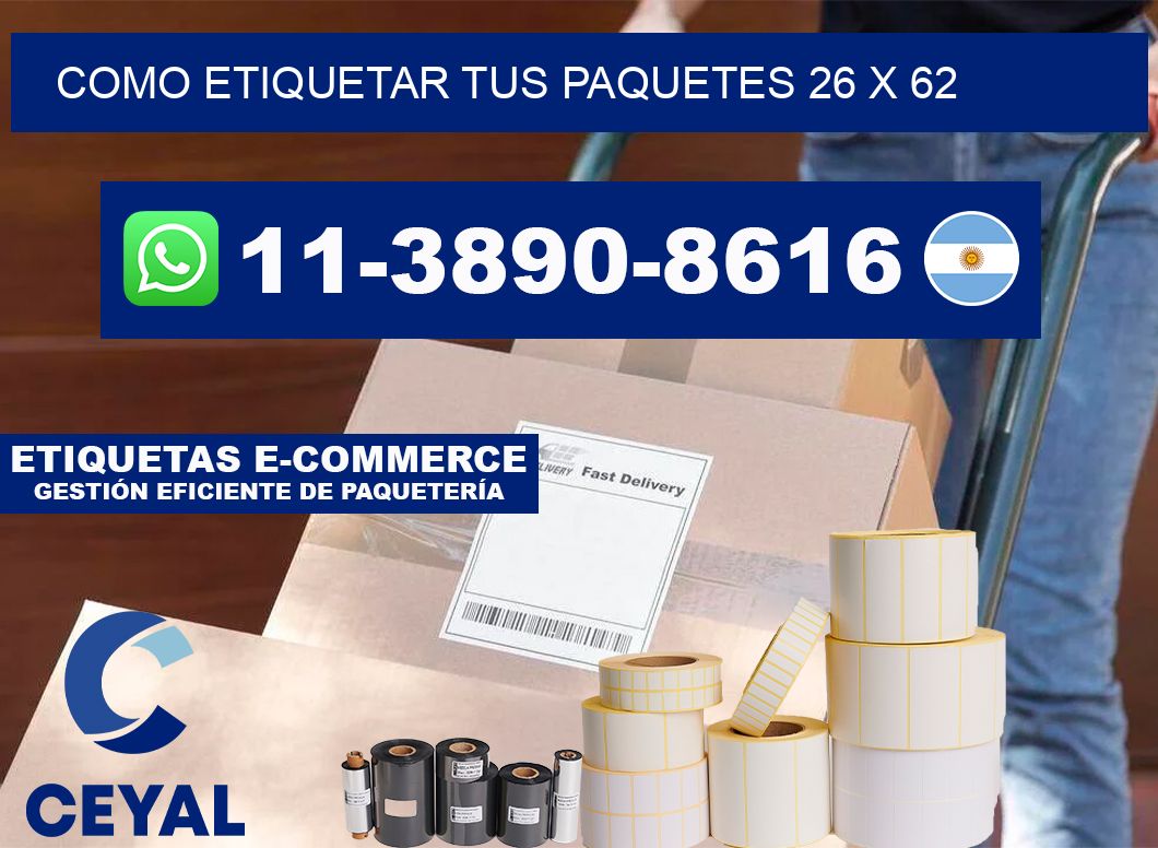 como etiquetar tus paquetes 26 x 62