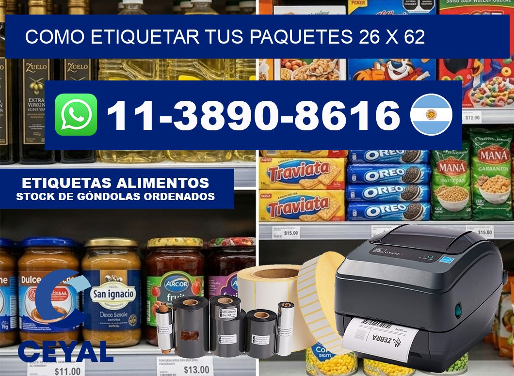 como etiquetar tus paquetes 26 x 62