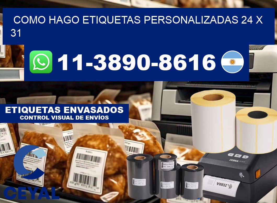 como hago etiquetas personalizadas 24 x 31
