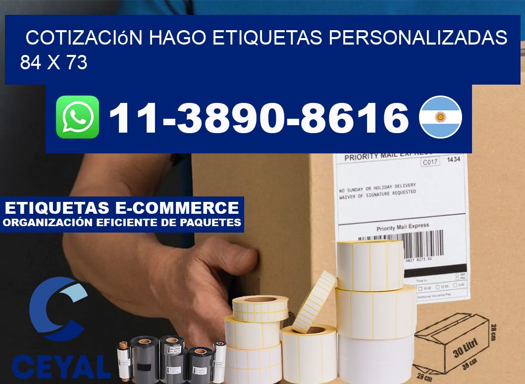 cotización hago etiquetas personalizadas 84 x 73
