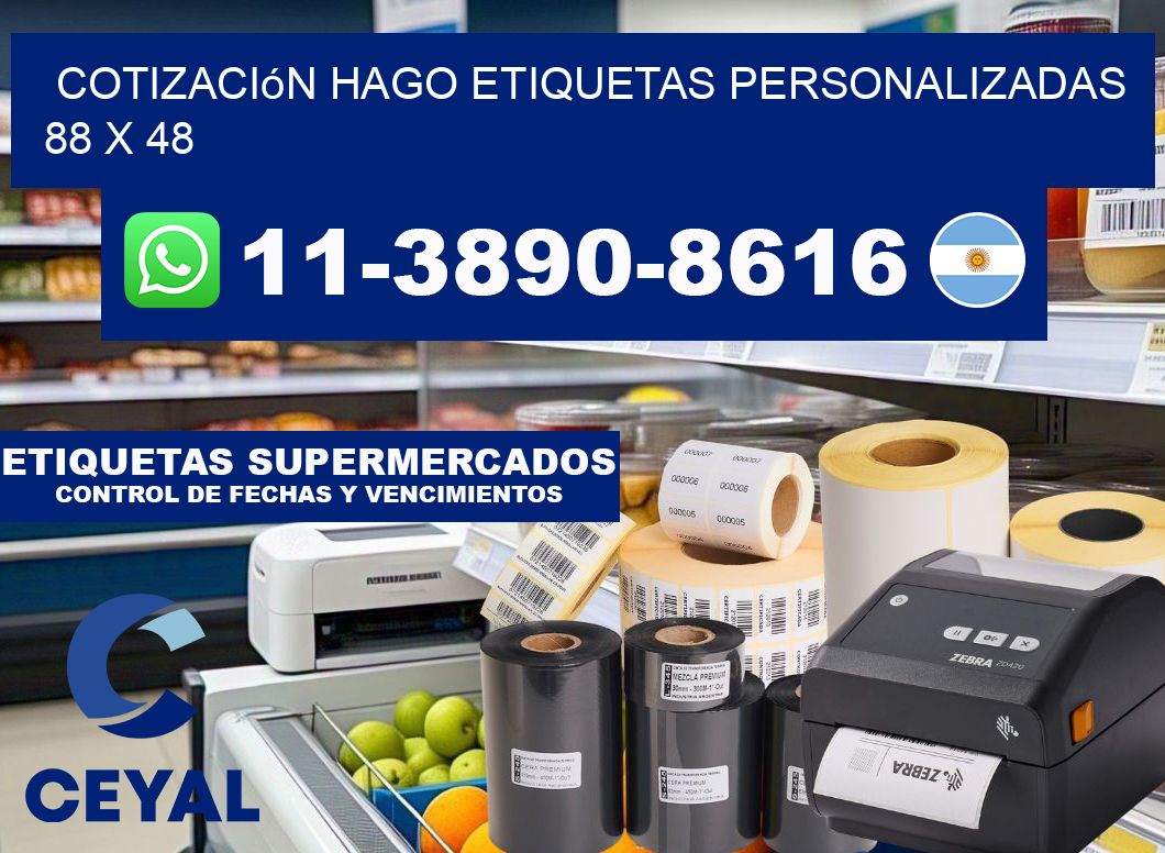 cotización hago etiquetas personalizadas 88 x 48