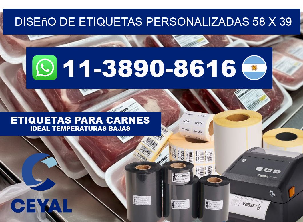 diseño de etiquetas personalizadas 58 x 39
