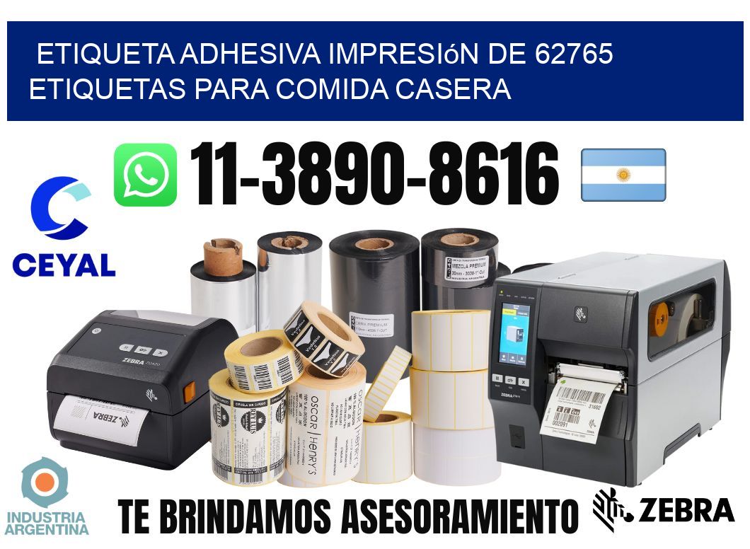 etiqueta adhesiva impresión de 62765 etiquetas para comida casera