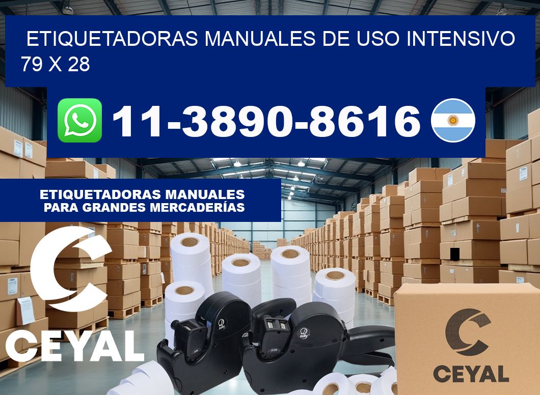 etiquetadoras manuales de uso intensivo 79 x 28