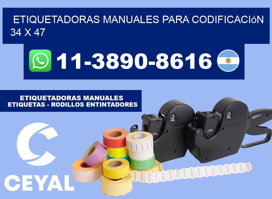 etiquetadoras manuales para codificación 34 x 47