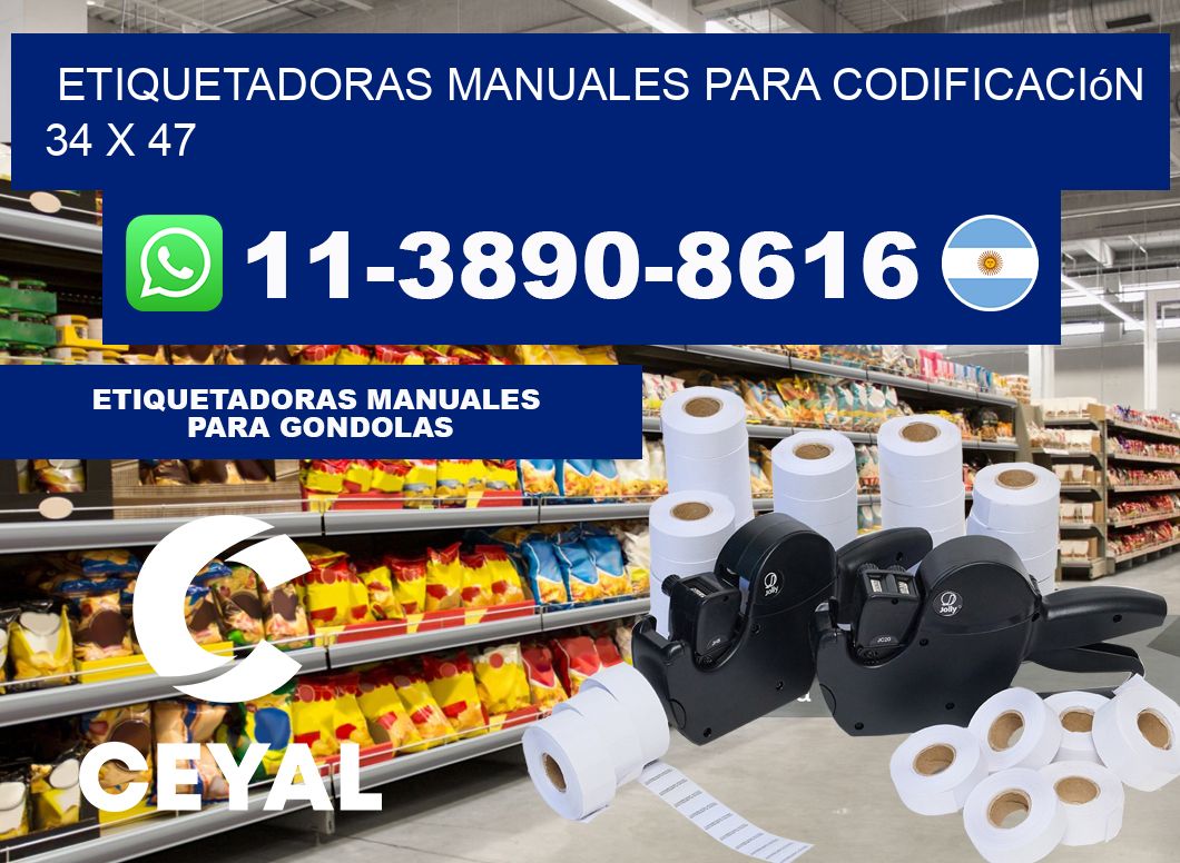 etiquetadoras manuales para codificación 34 x 47