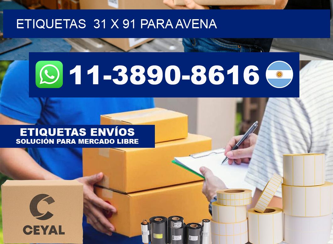 etiquetas  31 x 91 para Avena