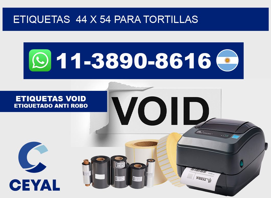 etiquetas  44 x 54 para Tortillas
