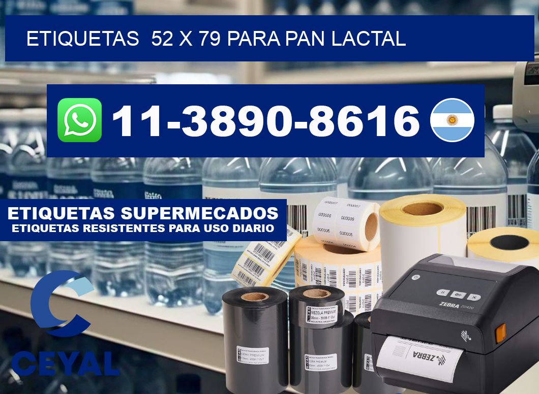 etiquetas  52 x 79 para Pan lactal