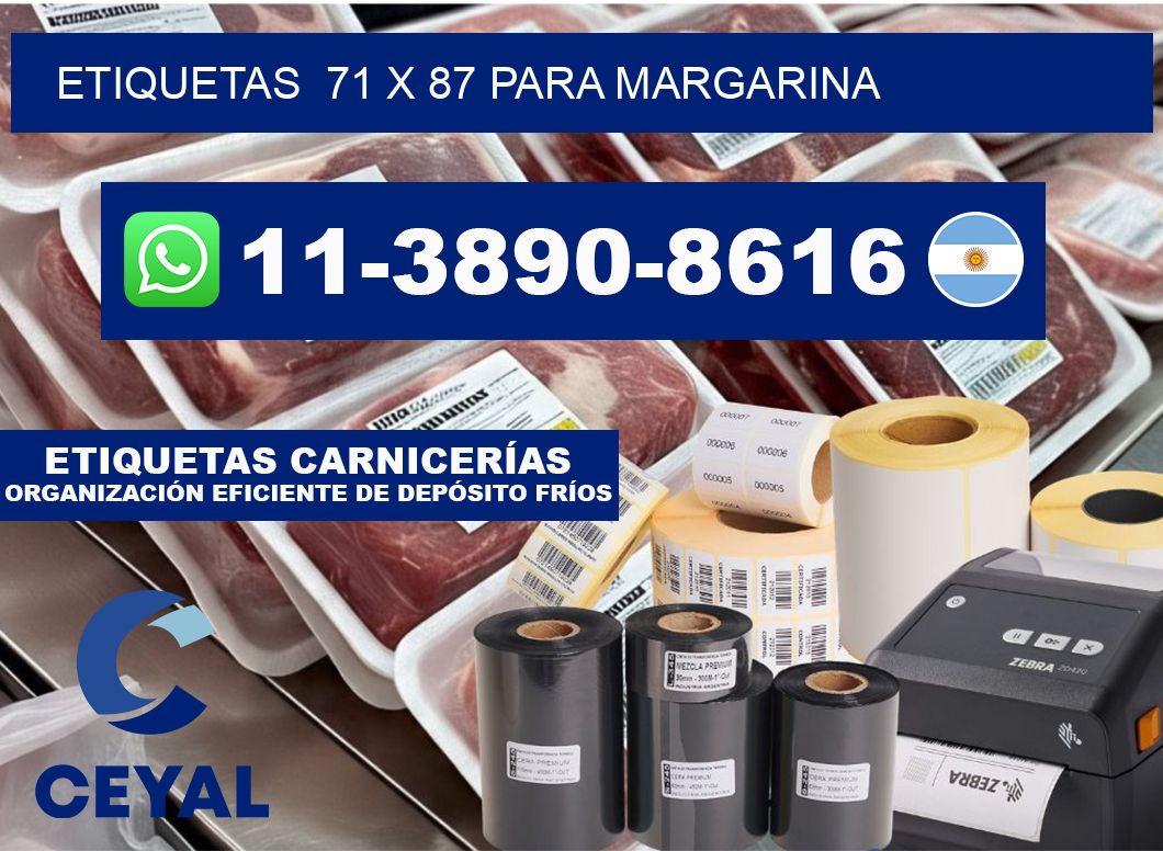 etiquetas  71 x 87 para Margarina
