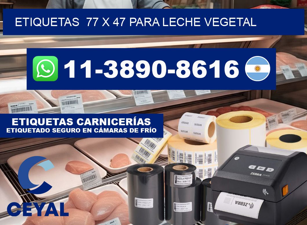 etiquetas  77 x 47 para Leche vegetal