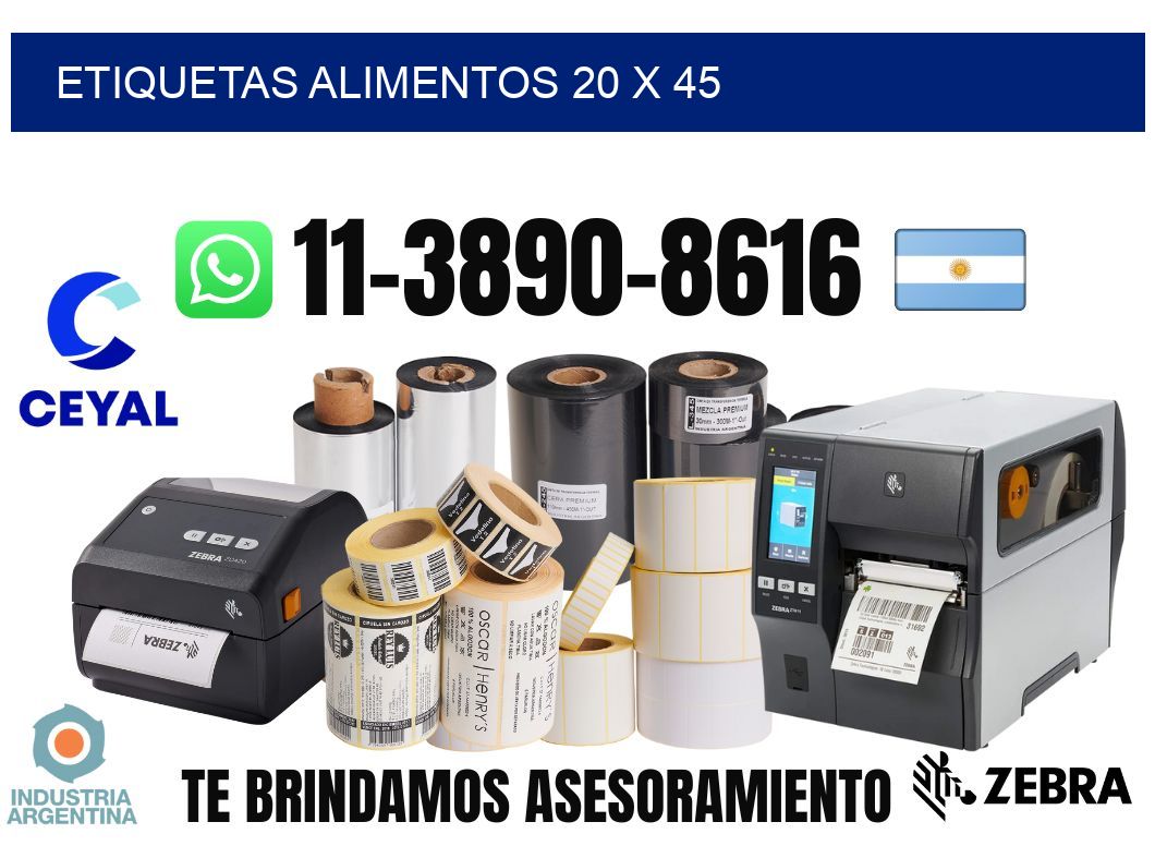 etiquetas alimentos 20 x 45