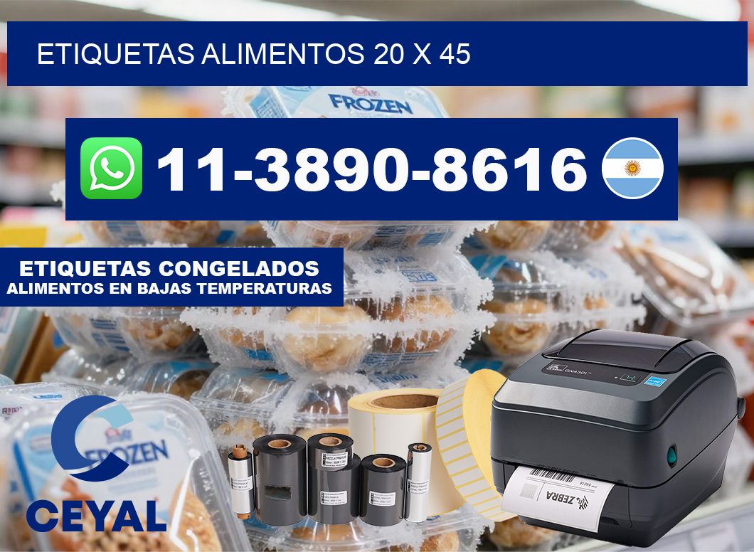 etiquetas alimentos 20 x 45