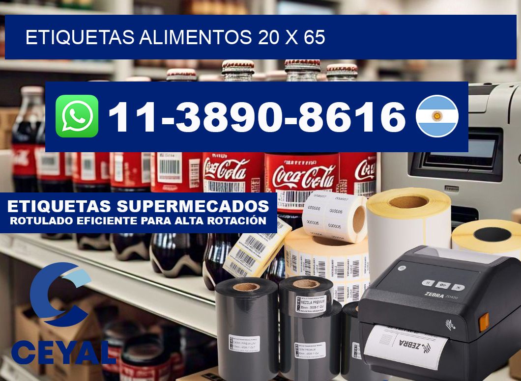 etiquetas alimentos 20 x 65