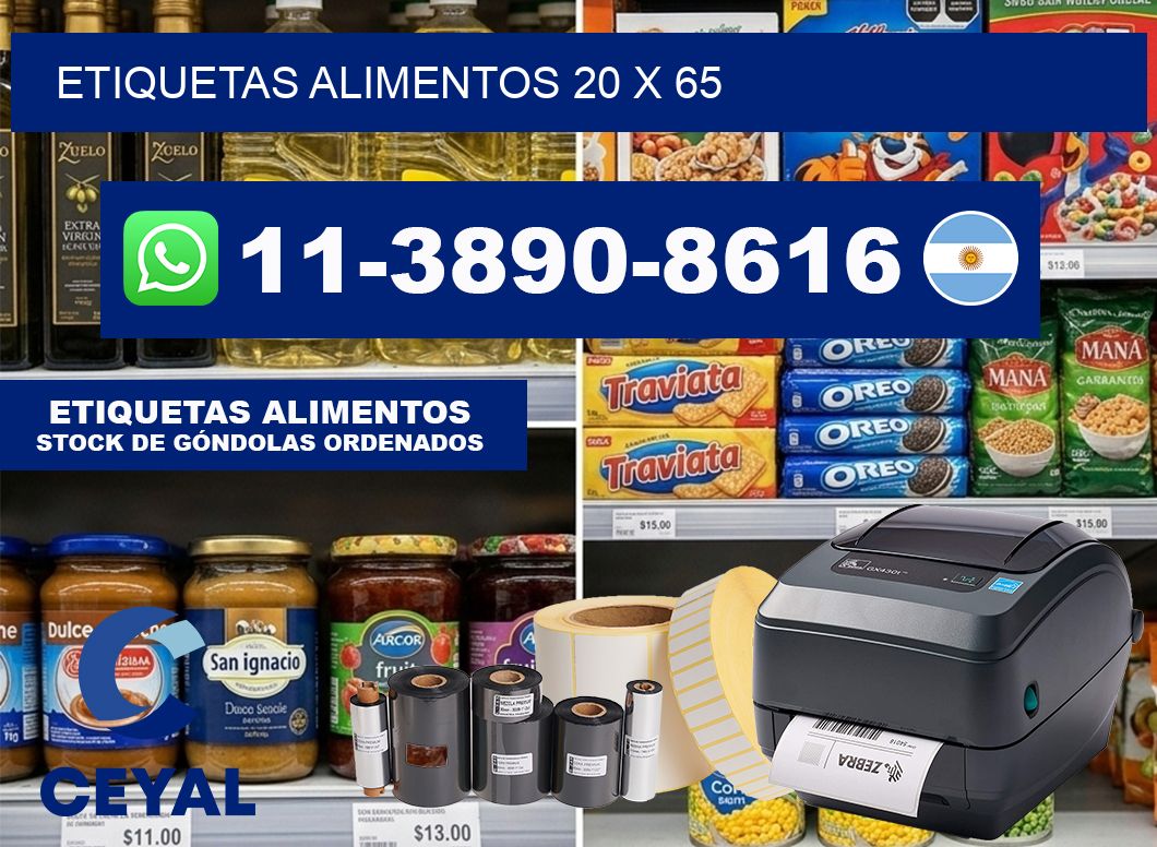 etiquetas alimentos 20 x 65