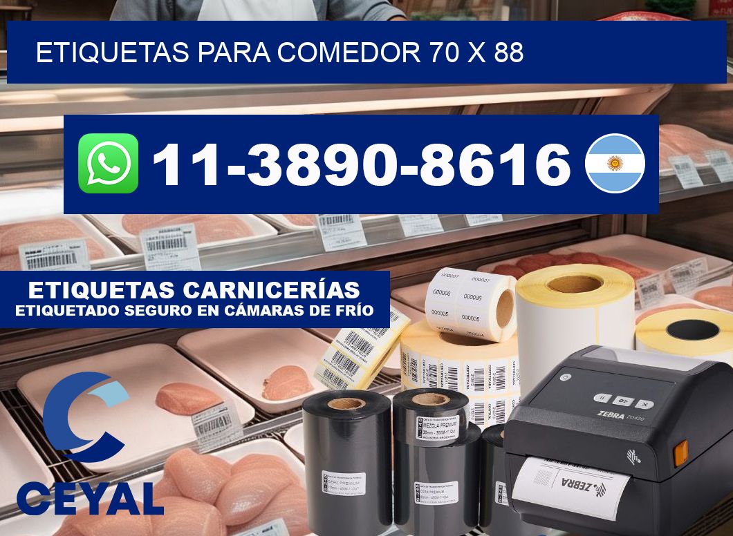 etiquetas para Comedor 70 x 88
