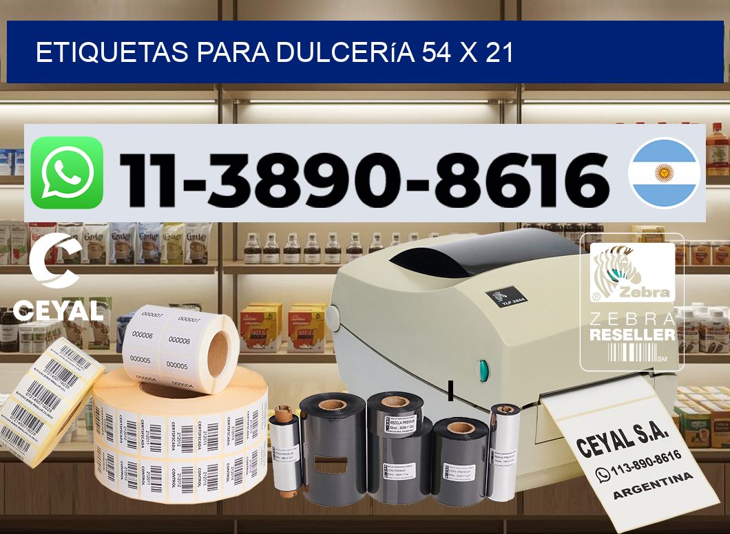 etiquetas para Dulcería 54 x 21