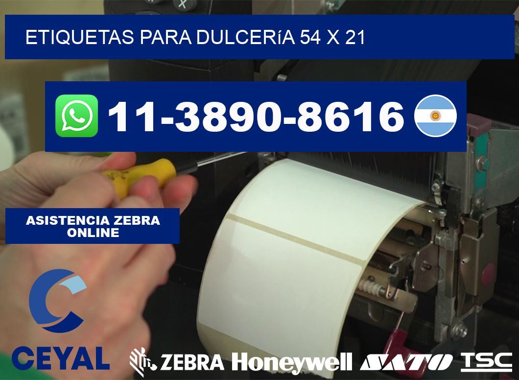 etiquetas para Dulcería 54 x 21