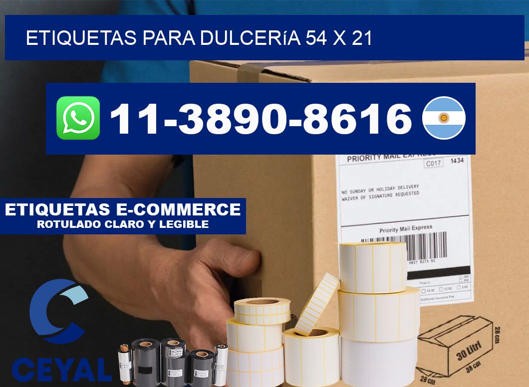etiquetas para Dulcería 54 x 21
