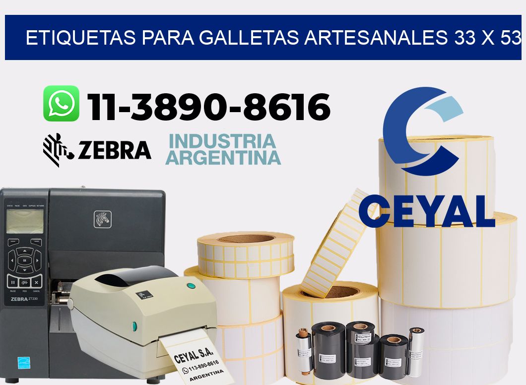 etiquetas para Galletas artesanales 33 x 53