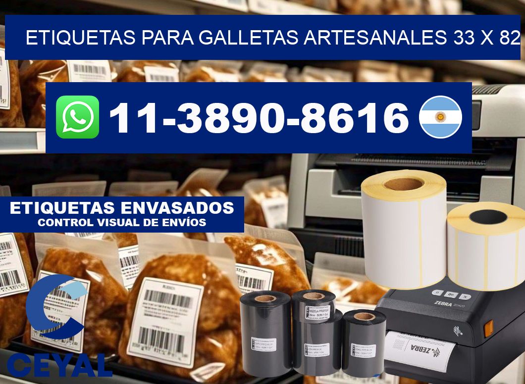 etiquetas para Galletas artesanales 33 x 82