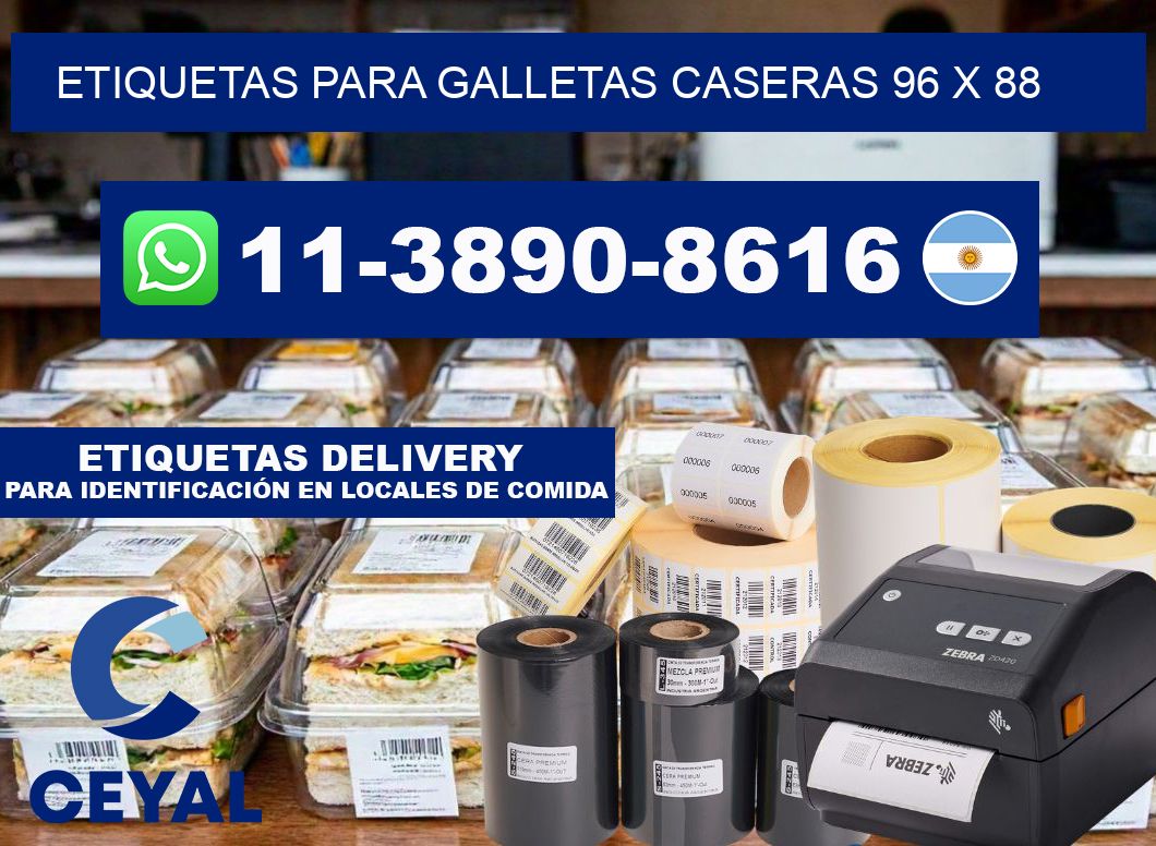 etiquetas para Galletas caseras 96 x 88