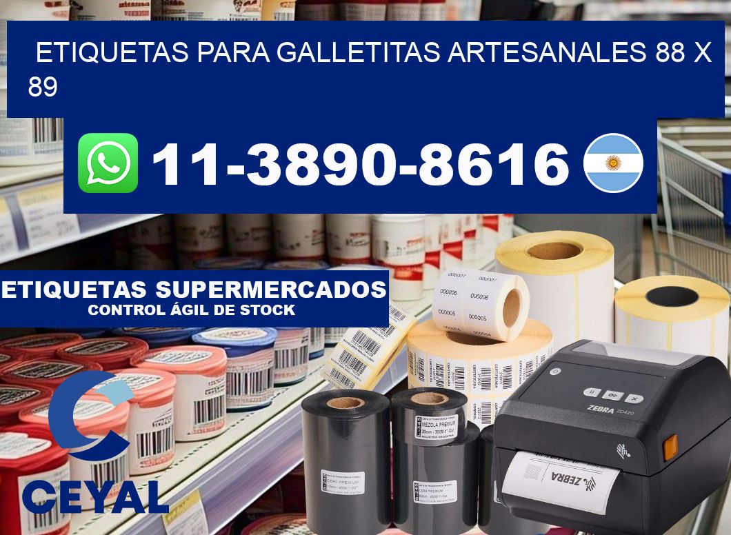 etiquetas para Galletitas artesanales 88 x 89