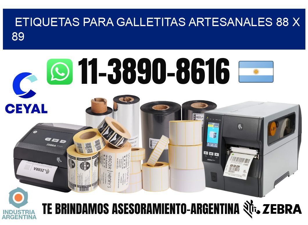 etiquetas para Galletitas artesanales 88 x 89