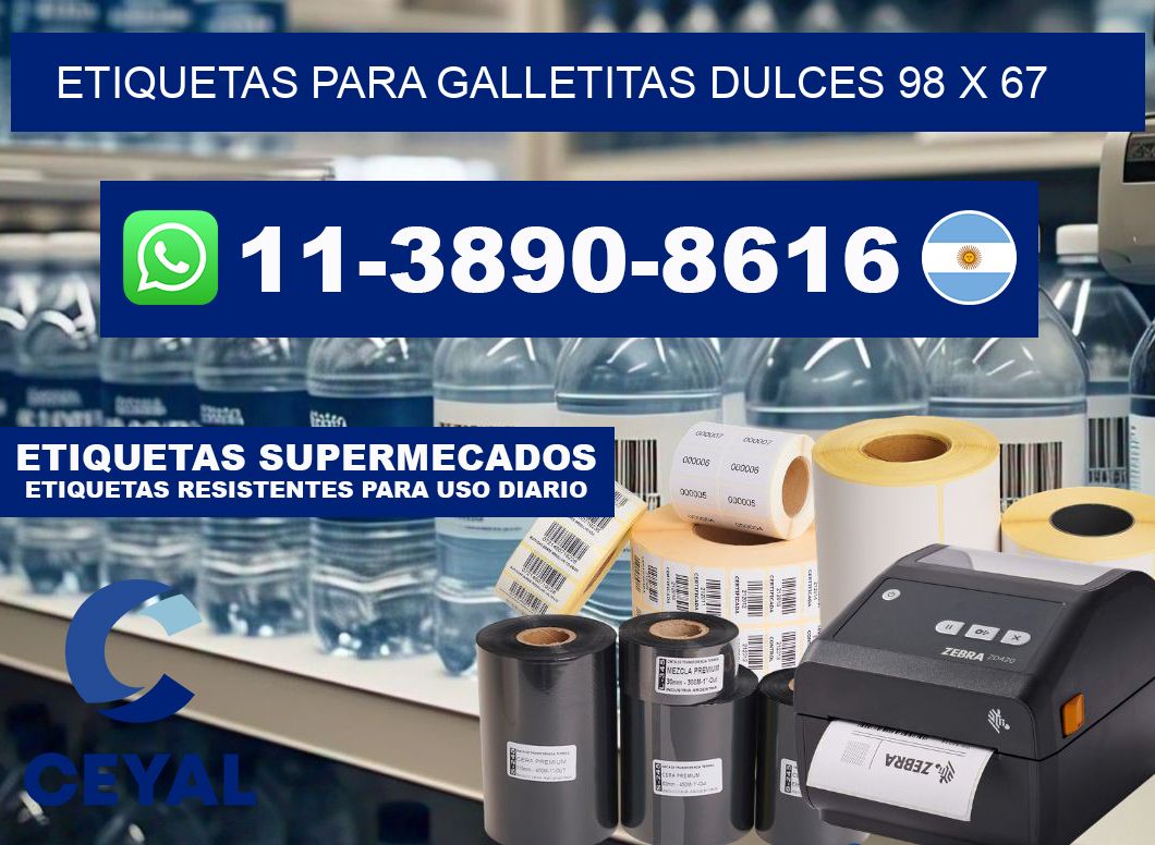 etiquetas para Galletitas dulces 98 x 67