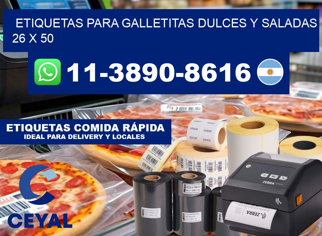 etiquetas para Galletitas dulces y saladas 26 x 50