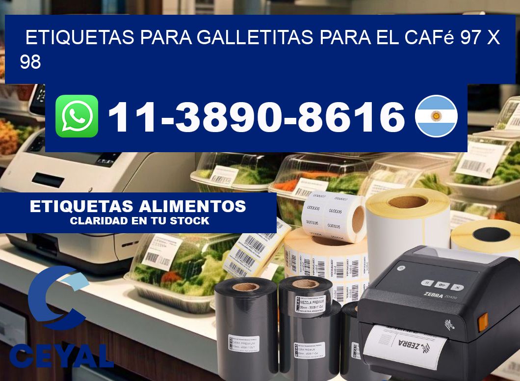 etiquetas para Galletitas para el café 97 x 98