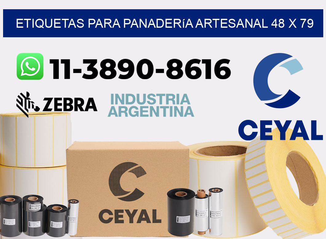 etiquetas para Panadería artesanal 48 x 79