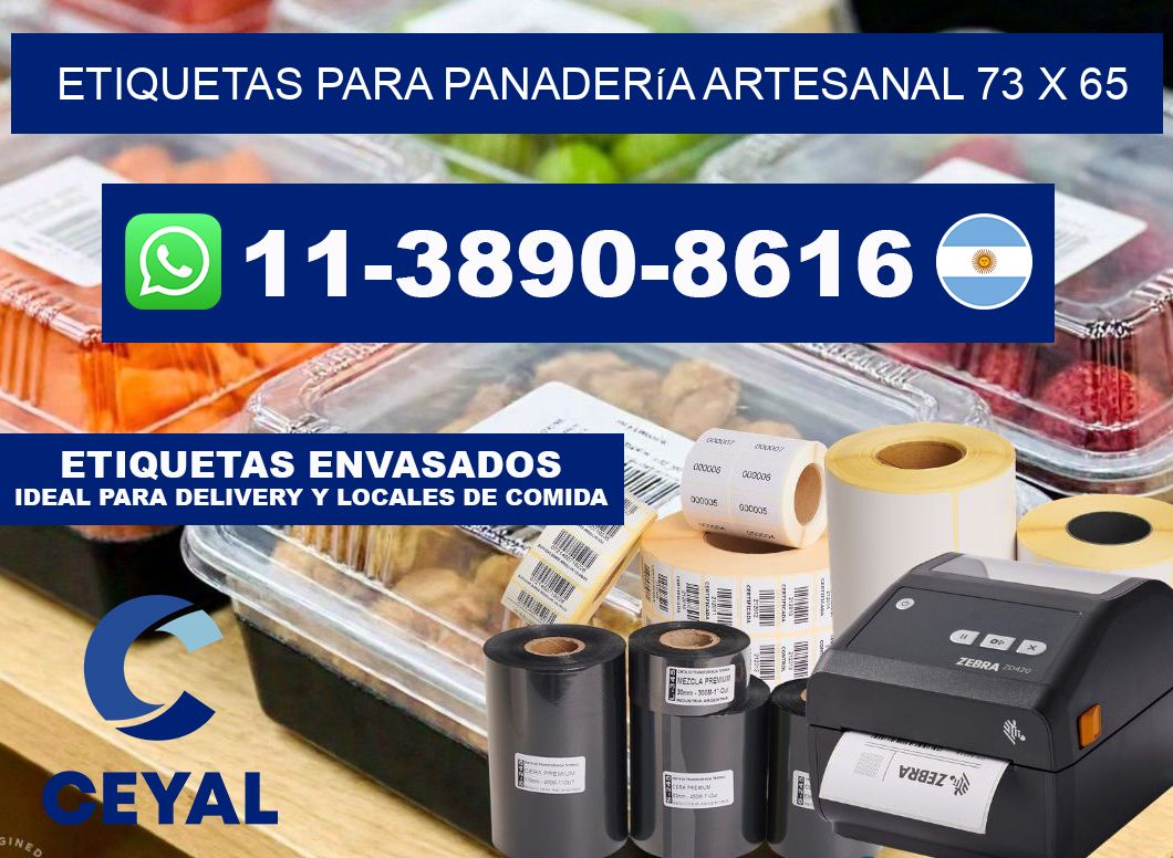 etiquetas para Panadería artesanal 73 x 65