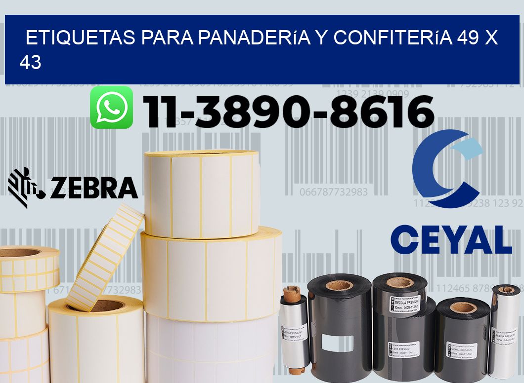 etiquetas para Panadería y confitería 49 x 43