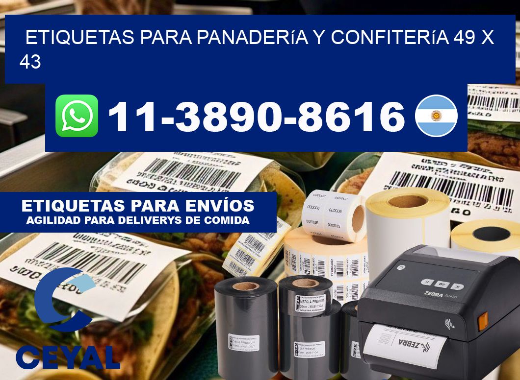 etiquetas para Panadería y confitería 49 x 43