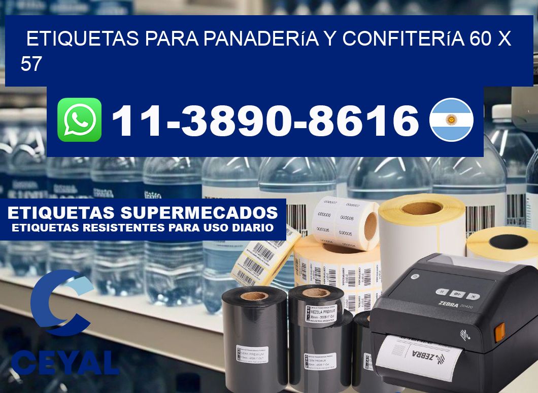 etiquetas para Panadería y confitería 60 x 57