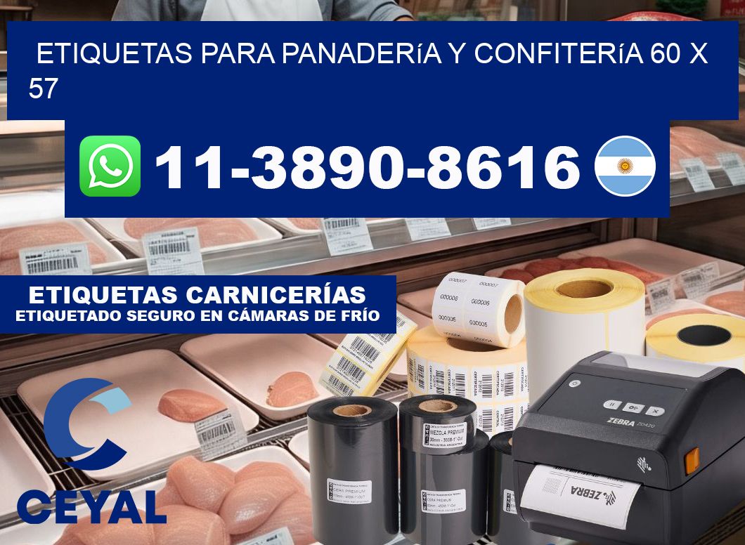 etiquetas para Panadería y confitería 60 x 57