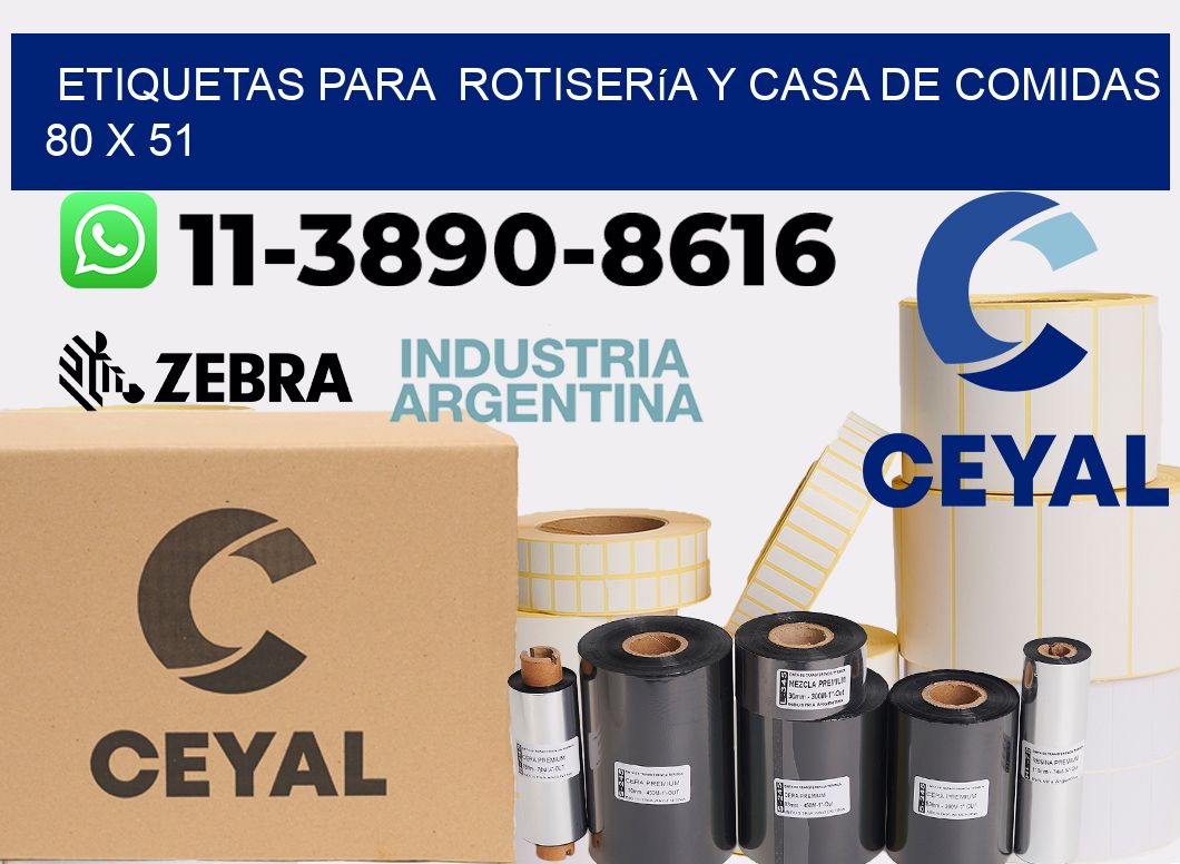 etiquetas para  Rotisería y casa de comidas 80 x 51