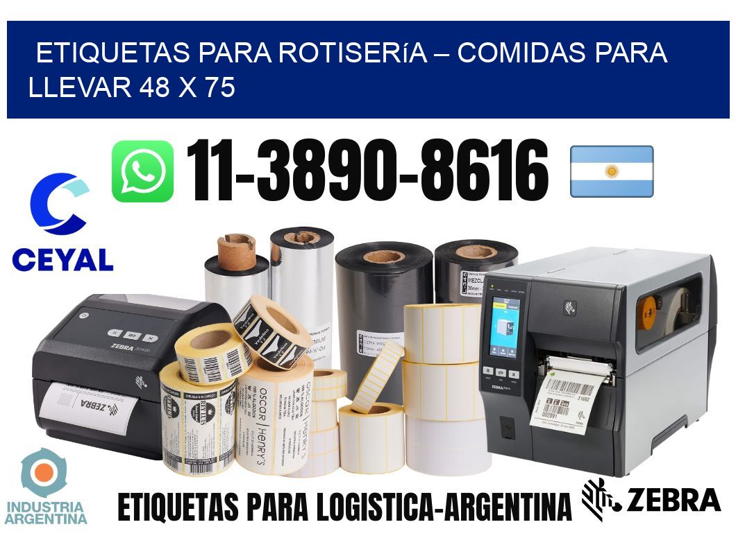 etiquetas para Rotisería – comidas para llevar 48 x 75