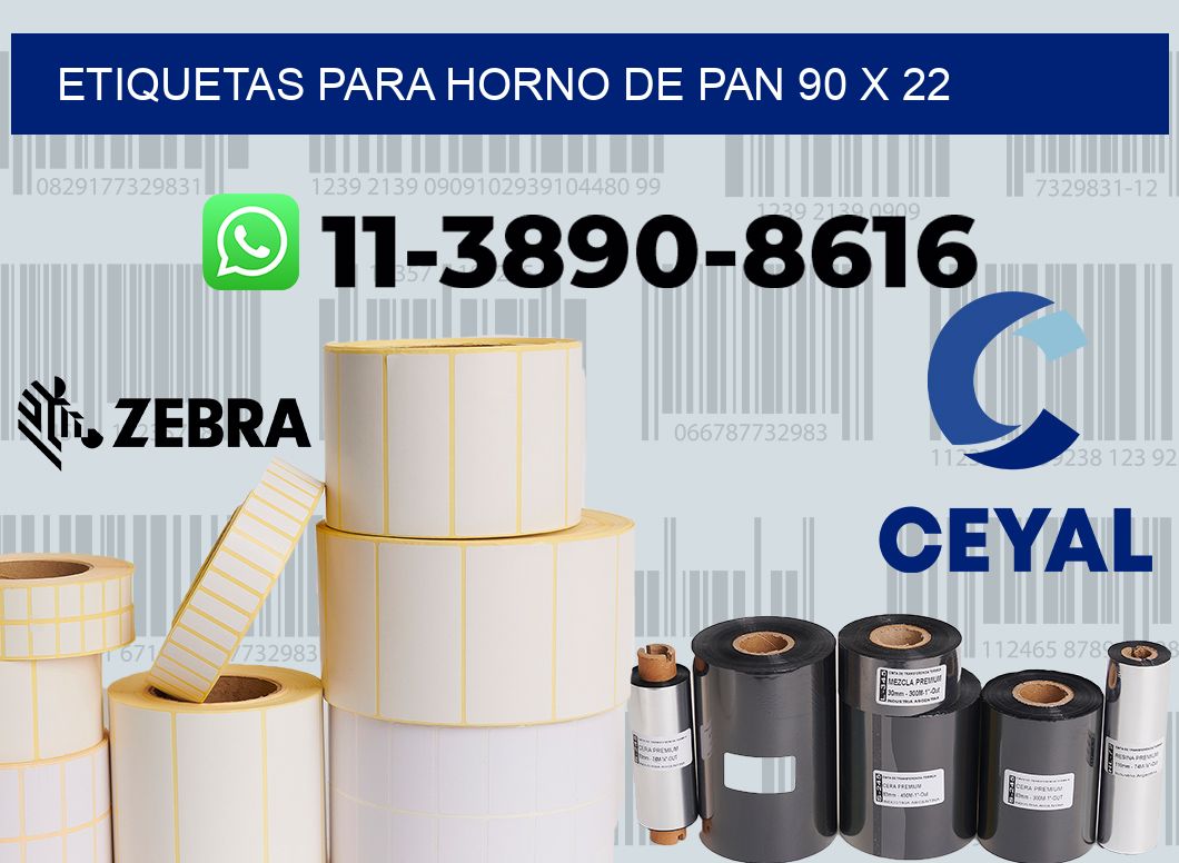 etiquetas para horno de pan 90 x 22