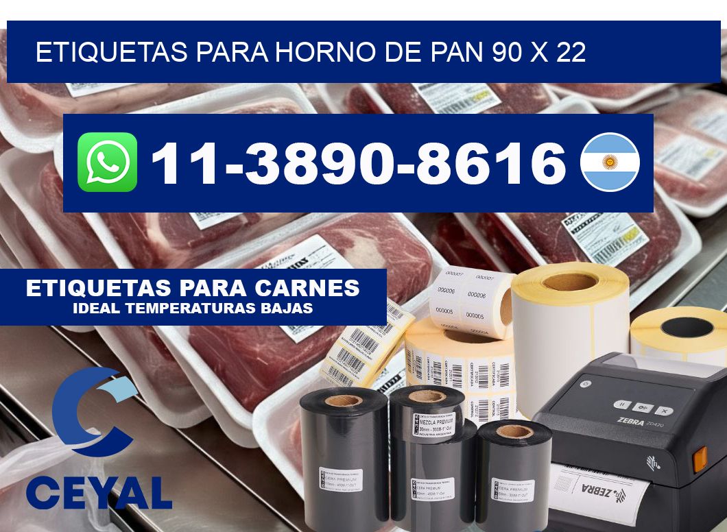 etiquetas para horno de pan 90 x 22