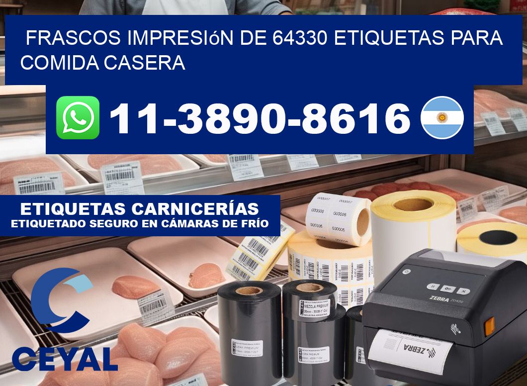 frascos impresión de 64330 etiquetas para comida casera