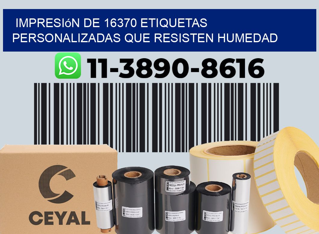 impresión de 16370 etiquetas personalizadas que resisten humedad