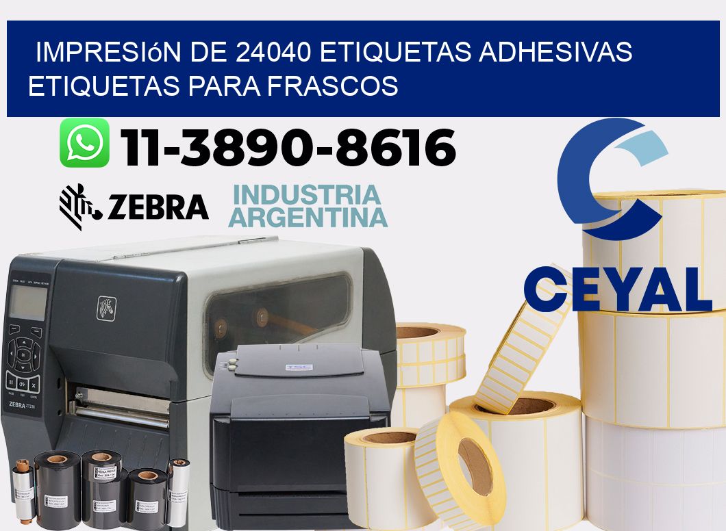 impresión de 24040 etiquetas adhesivas etiquetas para frascos