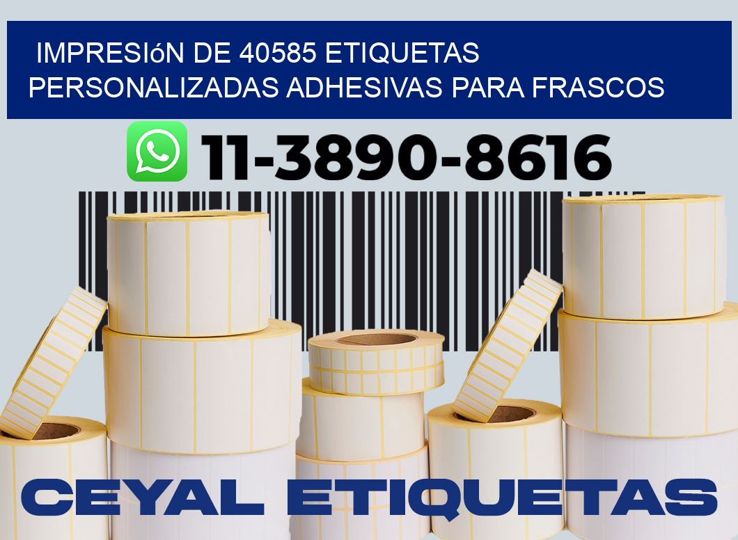 impresión de 40585 etiquetas personalizadas adhesivas para frascos