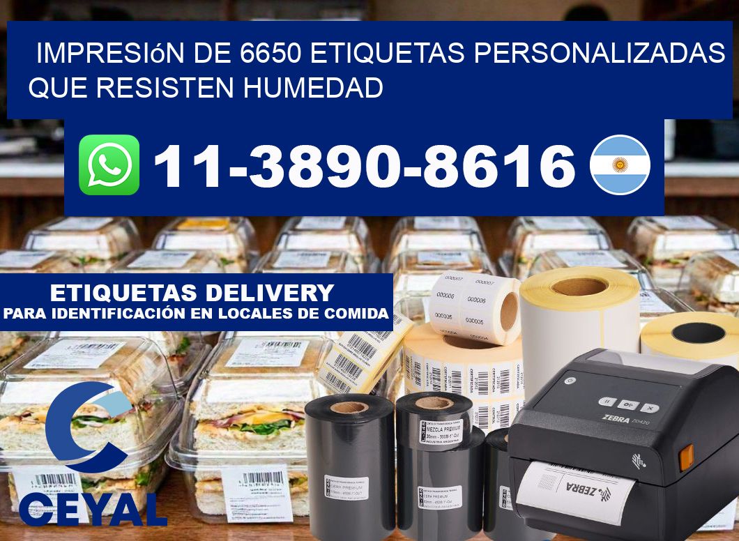 impresión de 6650 etiquetas personalizadas que resisten humedad
