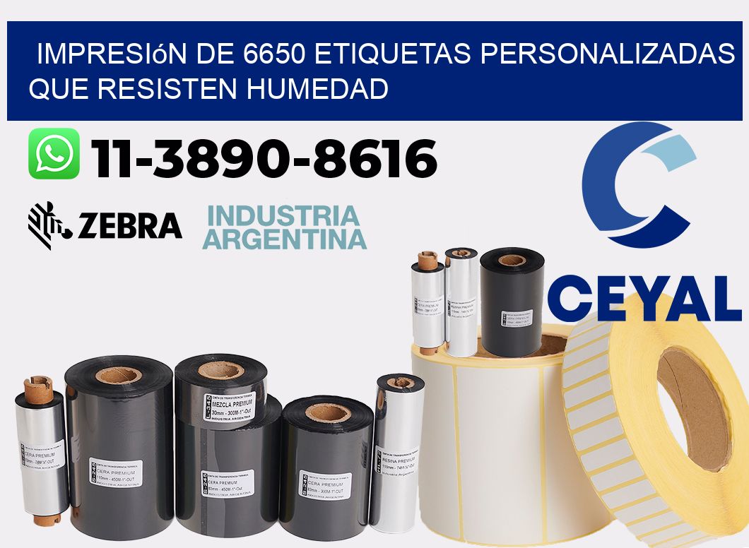 impresión de 6650 etiquetas personalizadas que resisten humedad