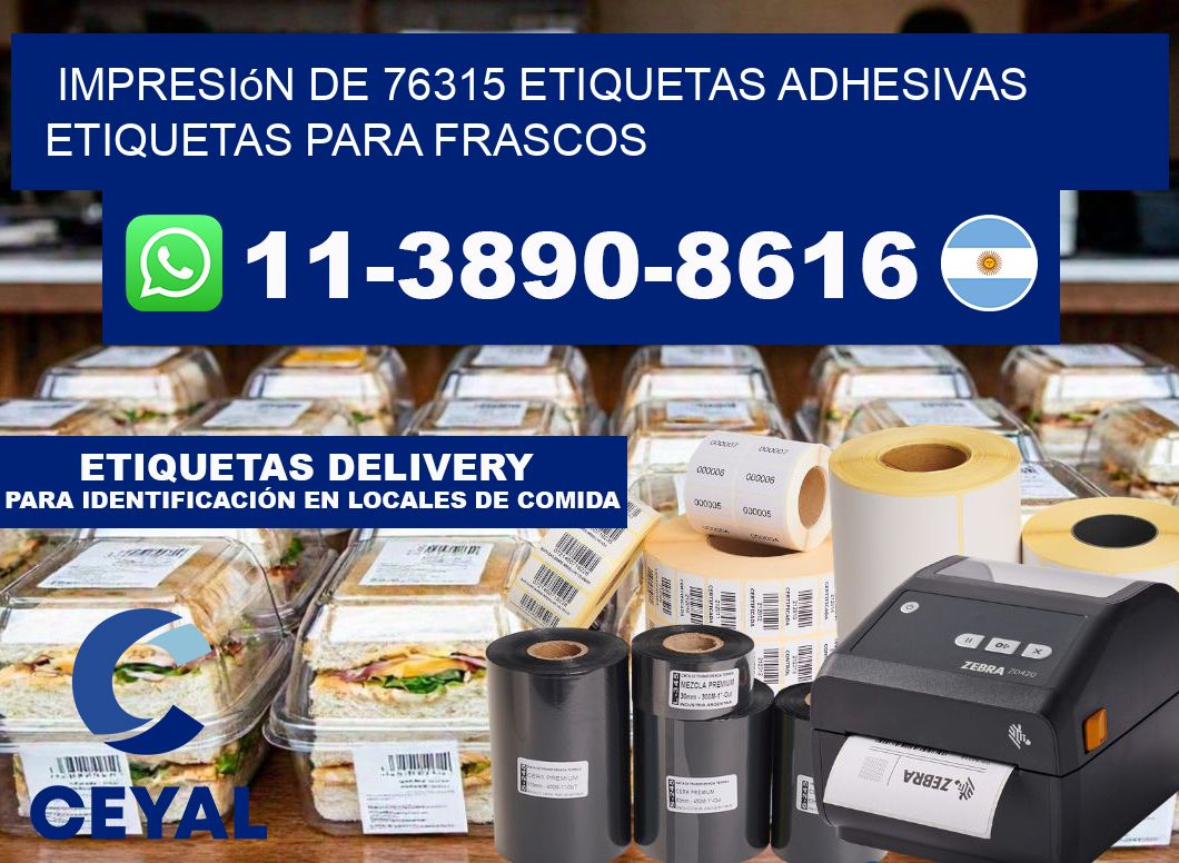 impresión de 76315 etiquetas adhesivas etiquetas para frascos