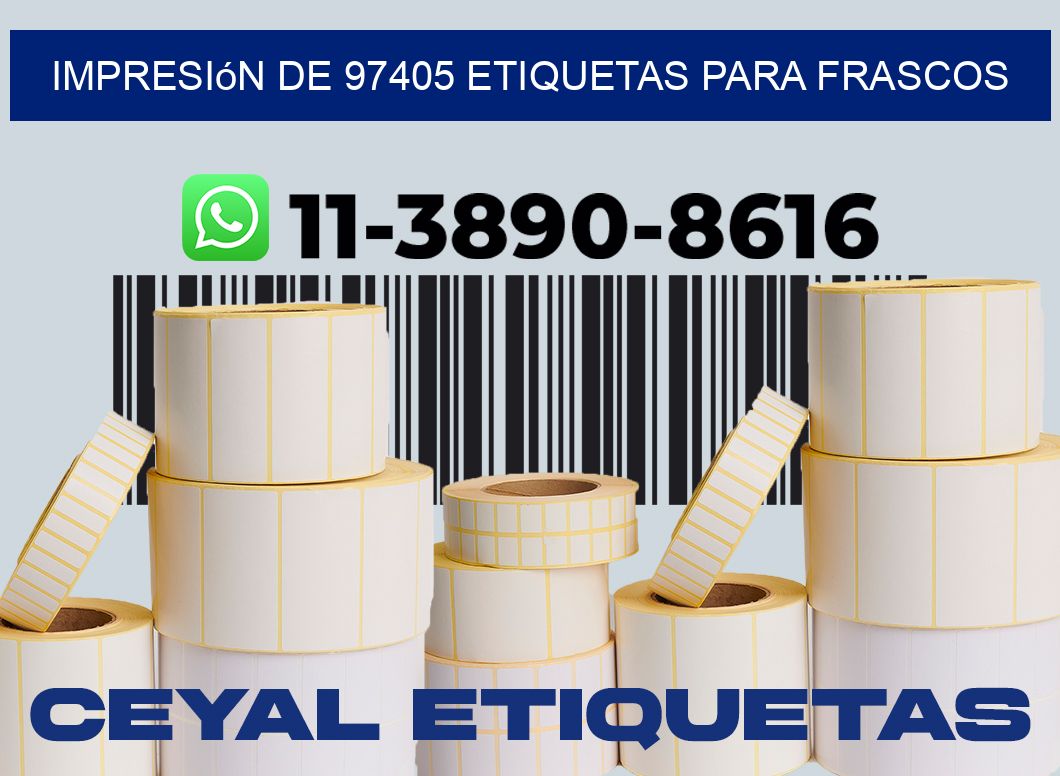 impresión de 97405 etiquetas para frascos