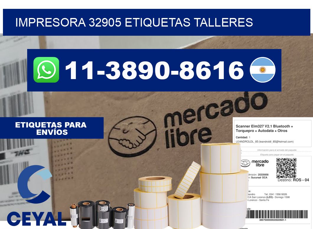 impresora 32905 etiquetas talleres
